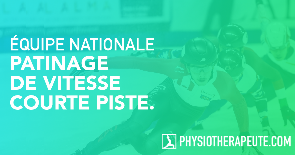 Offre d'emploi pour physiothérapeute à l’Institut national du sport du Québec dédié à l’équipe nationale de patinage de vitesse courte piste.